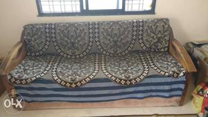 Teak wood sofa cm bed in good condition