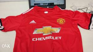 Adidas  Chevrolet V-neck Jersey Shirt- Manchester United