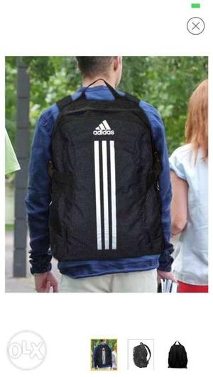 Black And White Adidas Backpack