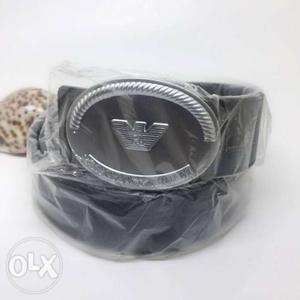 Black Giorgio Armani Leather Belt