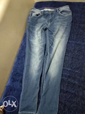 Blue denim jeans hardly used