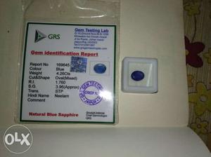 GRS Gem Identification Report Card