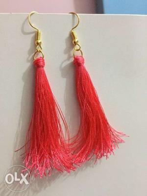 Home made silk the earring