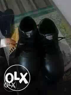 Pair Of Black colour shoe.