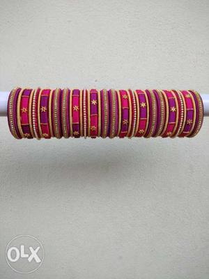 Pink-and-brown Bangle Lot