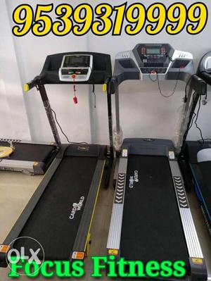 Two Black Treadmill