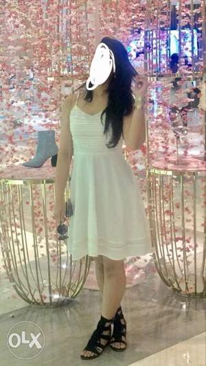 White cotton dress best for summer wear size M