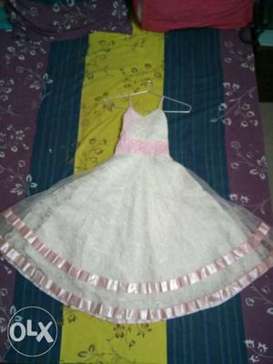 White party gown for girls ages 8-10 years