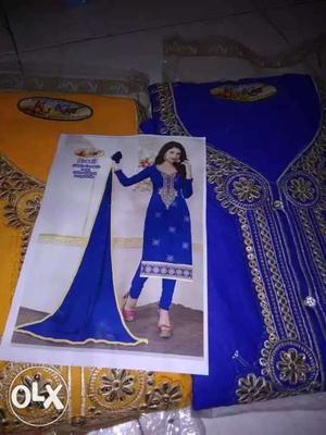 Women's Blue Salwar Kameez Dress Packet