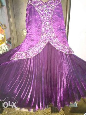 Women's Purple And White Dres