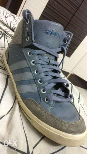 paired Blue Adidas Mid-rise Sneaker