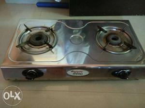 2 Burner Stainless Steel Stove. used only for 2 years