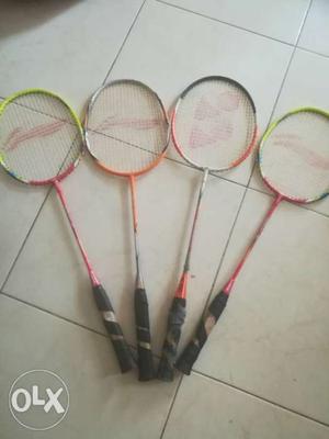 3 li-ning & 1yonex shuttle bat