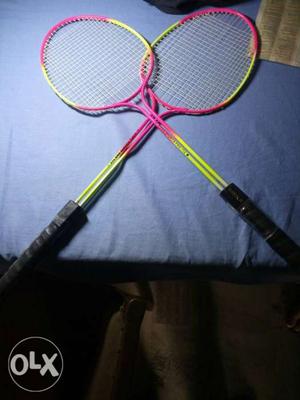 Badminton racquets, unused. Both for 150/-