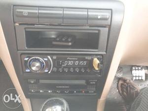 Black Pioneer 1-DIN Car Stereo