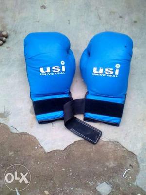 Blue-and-white USI Universal Punching Gloves