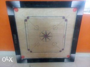 Brown And Black Wooden Carom Board
