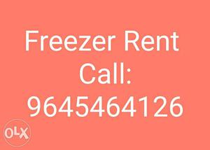 Freezer Rent 