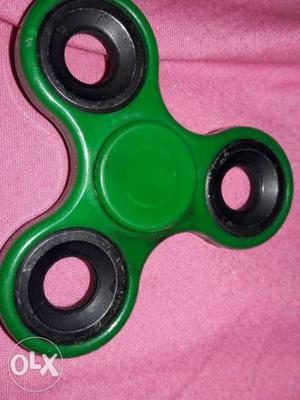 Green And Black 3-sided Fidget Spinner