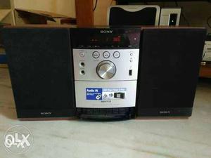 Grey-and-black Sony Shelf Stereo five in one