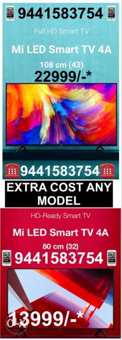 Mi Tv(4A)=32inch and 43inch Sealed 1year warranty