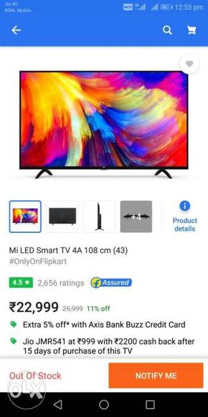 Mi led TV New Pack piece 43 inch full Android