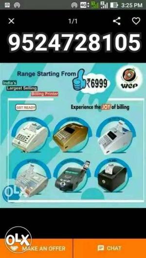 NEW WEP billing machine bluetooth thermal printer