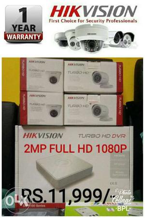 New Hikvision 4cctv 1MP camera package from distributor at