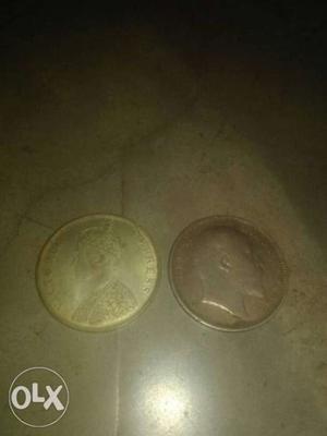 One rupees coins since , and , aajadi se