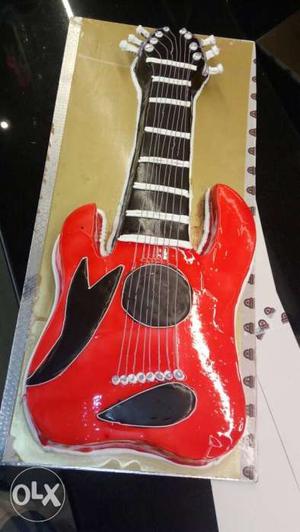 Red And Black Electric Guitar Toy