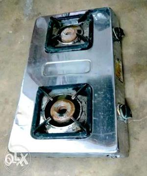 Stainless gas stove with two burner It is in very good