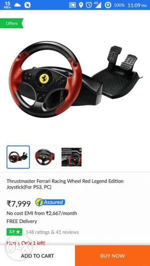 Thrustmaster gaming racing wheel ferrari