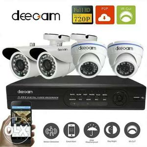 White And Black Deecam Surveillance Camera System