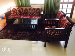3+2 sofa with center table in good condition