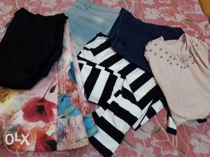 5 clothes (2 hot pant,1 one piece,1crop top,1 off