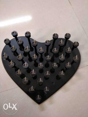 Black acrylic Heart Shep finger ring display
