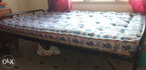 Fully cotton double bed with iron cot