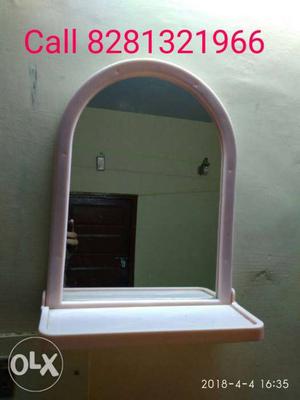 Mirror with foldable shelf, used for 3 months