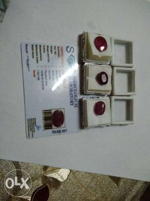 Natural Ruby red and pinkish colour Wait 8crt of pr pcs