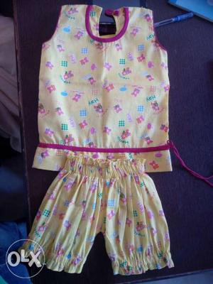 New Pink And Yellow Floral Dress