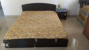 Queen size Mattress with Wenge side table