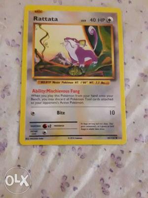 Rattata Pokemon Trading Card