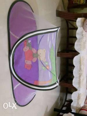 Safe for baby with bedding and mosquitoe net, all