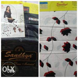 Women's Black And White Sandhya Leaf-printed Dress Pack
