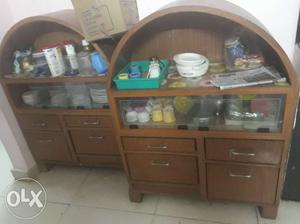 2 Crockery Storage Cabinet with 4 drawers in each