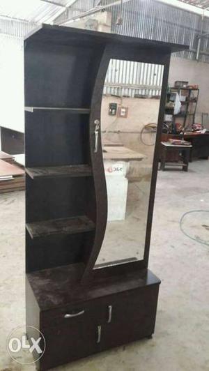 Black And Brown Wooden Shelf