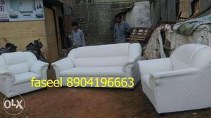 Branded design cut back white color sofa set water proof