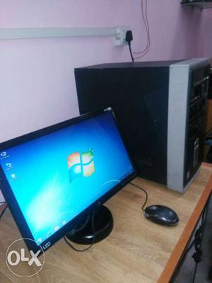 Dual core Computer desktop with LED screen. Branded H.P.