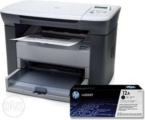 Gray HP Laserjet Printer With Box