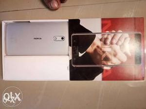 Nokia 6 25 days old box packed condition silver color box